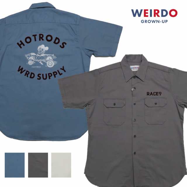 WEIRDO ウィアード 半袖 ワークシャツ 「WRD SUPPLY」 フロッキー