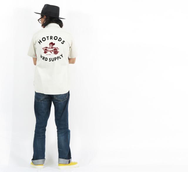 WEIRDO ウィアード 半袖 ワークシャツ 「WRD SUPPLY」 フロッキープリント GLAD HAND グラッドハンド WRD-22-SS-17_10
