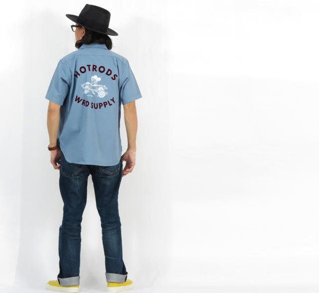 WEIRDO ウィアード 半袖 ワークシャツ 「WRD SUPPLY」 フロッキープリント GLAD HAND グラッドハンド WRD-22-SS-17_12