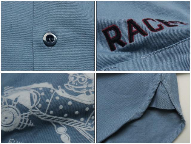 WEIRDO ウィアード 半袖 ワークシャツ 「WRD SUPPLY」 フロッキープリント GLAD HAND グラッドハンド WRD-22-SS-17_8