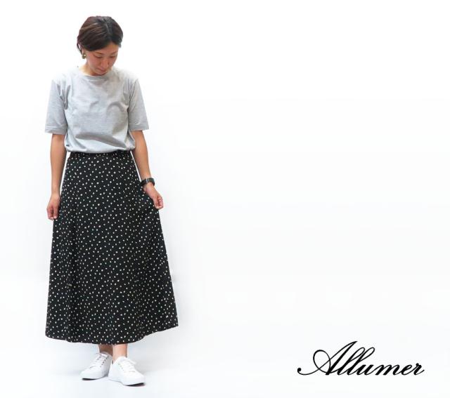 Allumer アリュメール ランダム ドット フレア スカート レディース 8154212_5