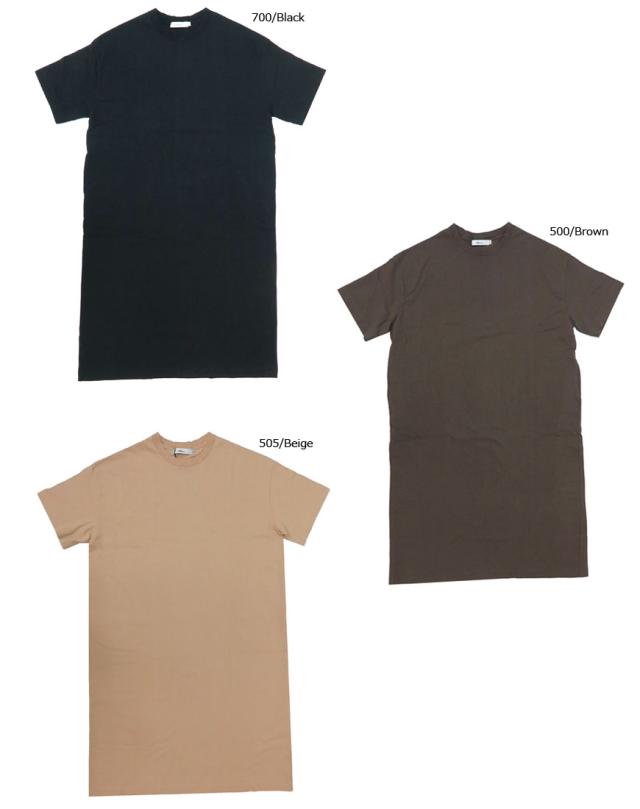 Allumer アリュメール 半袖 オーバーサイズ 天竺 ドレス Tシャツ レディース 8155218