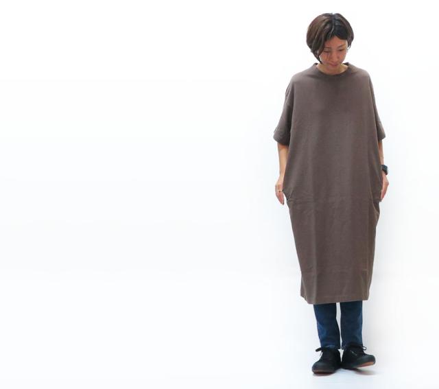 Allumer アリュメール 半袖 オーバーサイズ 天竺 ドレス Tシャツ レディース 8155218