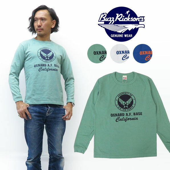バズリクソンズ BUZZ RICKSON'S 長袖 Tシャツ OXNARD A.F. BASE プリント MADE IN USA BR68382の通販は 6,224円