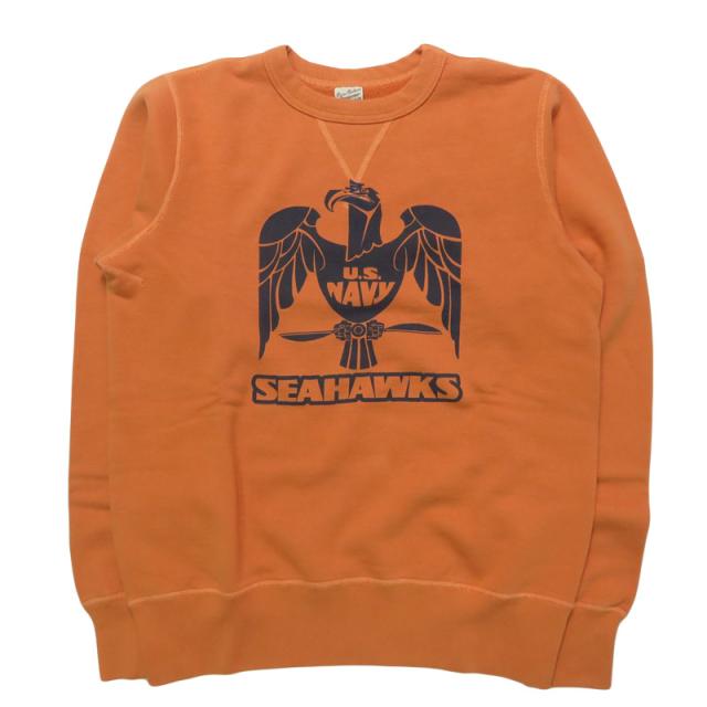 バズリクソンズ BUZZ RICKSON'S セットイン クルーネック スウェット "U.S.NAVY SEAHAWKS" ミリタリー 長袖  BR69631【2025年秋冬新作】