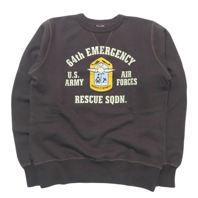 バズリクソンズ BUZZ RICKSON'S セットイン クルーネック スウェット " 64th EMERGENCY RESCUE SQDN" ミリタリー 長袖 BR69635_4
