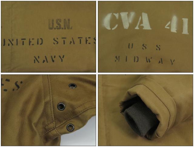 バズリクソンズ Buzz Rickson's デッキジャケット N-1 ステンシルプリント "MIDWAY" NAVAL CLOTHING  DEMOTEX-ED BR15766 【2025年秋冬新作】