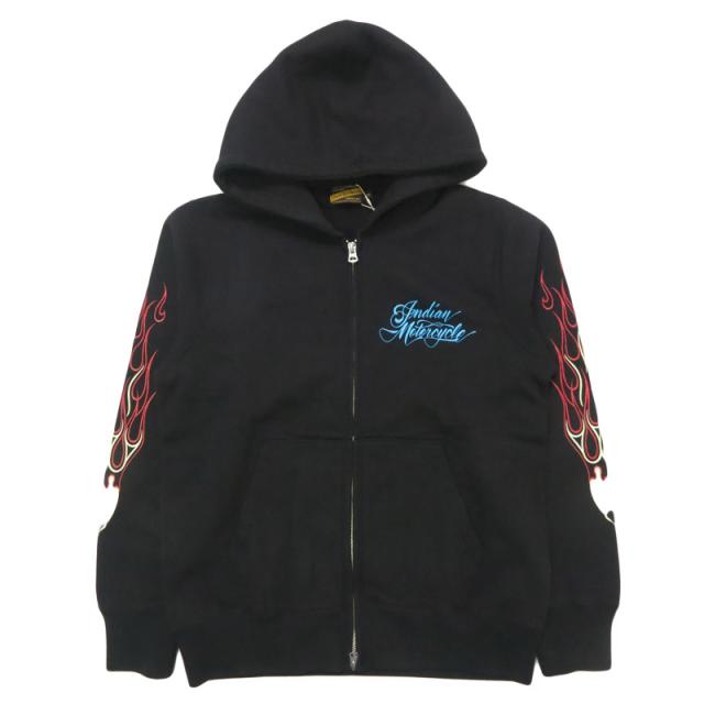 インディアンモーターサイクル Indian Motorcycle 長袖 プリント フルジップ スウェット パーカー "PINSTRIPE PATTERN" IM69607_1