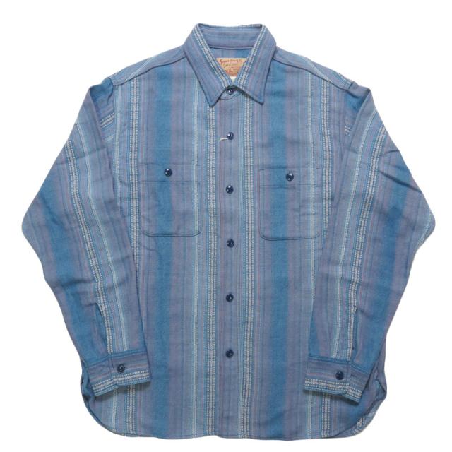 シュガーケーン SUGAR CANE 長袖 ネイティブアメリカン ワーク シャツ NATIVE AMERICAN INDIGO DOBBY WORK SHIRT SC29579_3