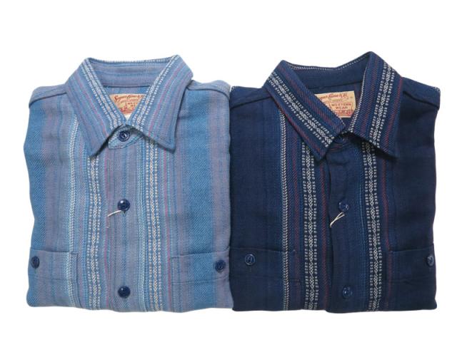 シュガーケーン SUGAR CANE 長袖 ネイティブアメリカン ワーク シャツ NATIVE AMERICAN INDIGO DOBBY WORK SHIRT SC29579_5