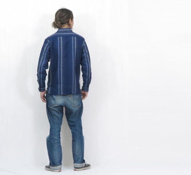 シュガーケーン SUGAR CANE 長袖 ネイティブアメリカン ワーク シャツ NATIVE AMERICAN INDIGO DOBBY WORK SHIRT SC29579_8