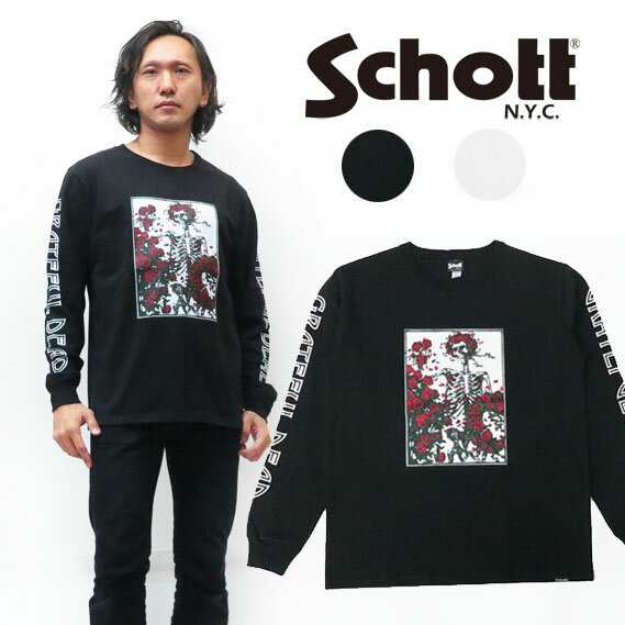 ショット Schott GRATEFUL DEAD グレイトフルデッド 長袖 Tシャツ Skull & Roses SCH3113103｜au PAY  マーケット