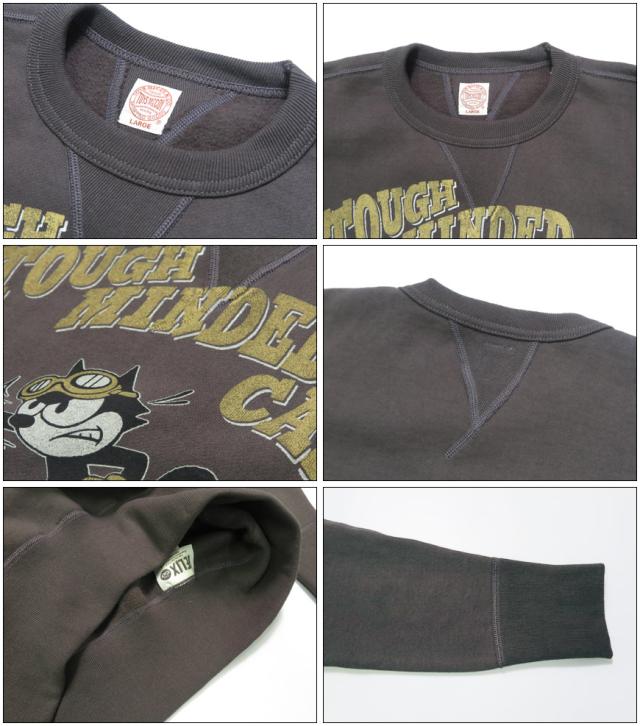 トイズマッコイ TOYS McCOY 長袖 クルーネック スウェット ヘヴィ—ウェイト FELIX THE CAT "TOUGH MINDED CAT!" フェリックス TMC2547_6