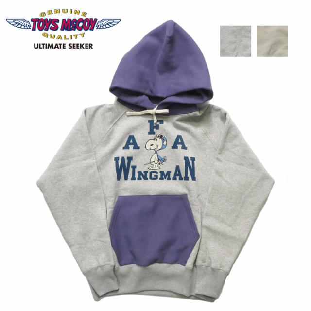 トイズマッコイ TOYS McCOY 長袖 ヘビーウェイト スウェット パーカー ラグランスリーブ スヌーピー SNOOPY AFA WINGMAN TMC2552　【2025年秋冬新作】