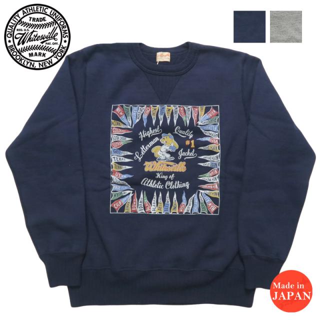 WHITES VILLE ホワイツビル スウェット トレーナー クルーネック Vネック ガゼット 針抜きリブ  プリント WV69614 【2025年秋冬新作】