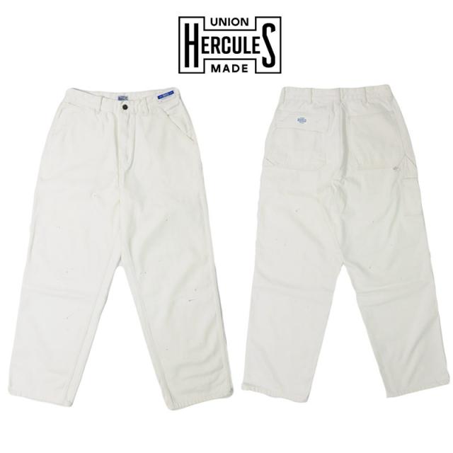 UNION HERCULES MADE ユニオン ヘラクレス メイド ホワイトデニム ペインター ワークパンツ Wナチュラル by JOHNBULL ジョンブル HE251P03-103