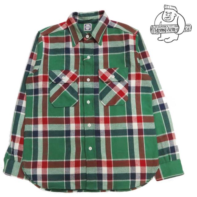 John Gluckow ジョングラッコー 長袖 フランネルシャツ The Modern JG-06-2 B柄 WAREHOUSE ウエアハウス 【2025年秋冬新作】
