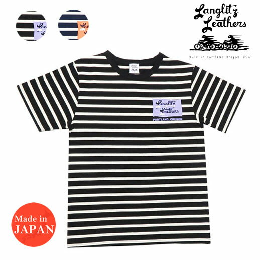 ラングリッツレザーズ Langlitz Leathers 半袖 ボーダー Tシャツ ロゴプリント Type-O LLC-001の通販は 8,690円