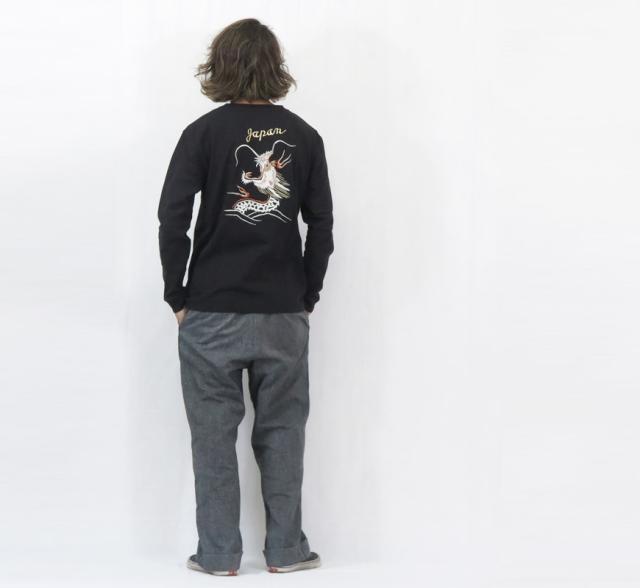 テーラー東洋 Tailor Toyo 長袖 スカ刺繍 Tシャツ LONG SLEEVE SUKA T-SHIRT EMBROIDERED “DRAGON” テイラー東洋 TT69648【2025年秋冬新作】