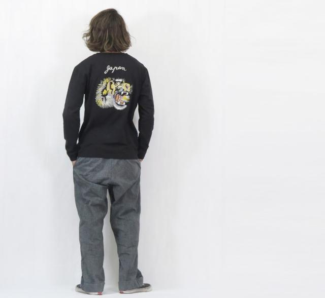 テーラー東洋 Tailor Toyo 長袖 スカ刺繍 Tシャツ LONG SLEEVE SUKA T-SHIRT EMBROIDERED “TIGER” テイラー東洋 TT69649【2025年秋冬新作】