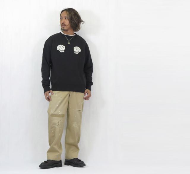 テーラー東洋 Tailor Toyo 長袖 スカ刺繍 クルーネック スウェットSUKA CREW SWEAT EMBROIDERED “SKULL & SNAKE” テイラー東洋 TT69650_9