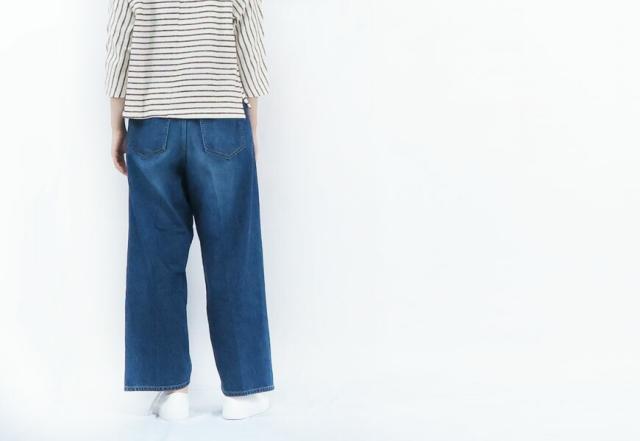 ジョンブル JOHNBULL デニム タック テーパード パンツ ユーズド レディース ZP265_3