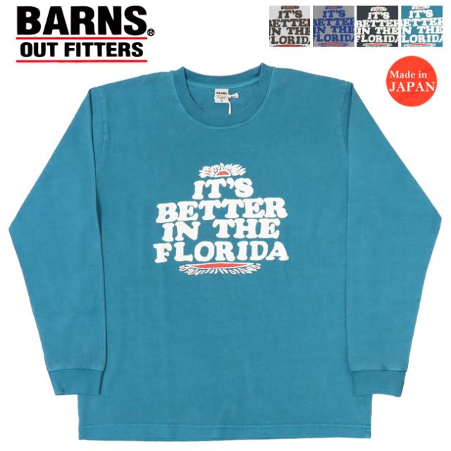 バーンズ BARNS 長袖 HOT-SHOT プリント Ｔシャツ IT'S BETTER BR-25122