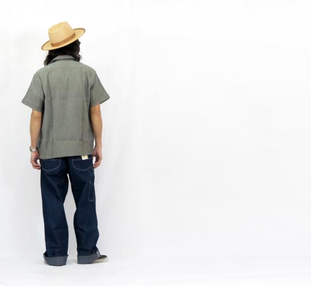 フェローズ PHERROW'S 半袖 チェック イタリアンカラーシャツ 25S