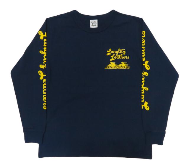 ラングリッツレザーズ Langlitz Leathers 長袖 Tシャツ ロゴプリント 日本製 LLC-004 TYPE-A　Flag_6