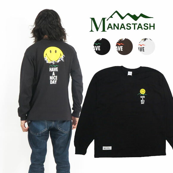 MANASTASH マナスタッシュ スマイルムーン ロングスリーブ Tシャツ  7113110