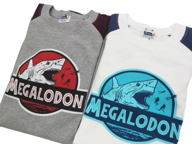 フェローズ PHERROW'S 長袖 Tシャツ プリントラグランスリーブ  "メガロドン" 25W-PRLT1 【2025年秋冬新作】