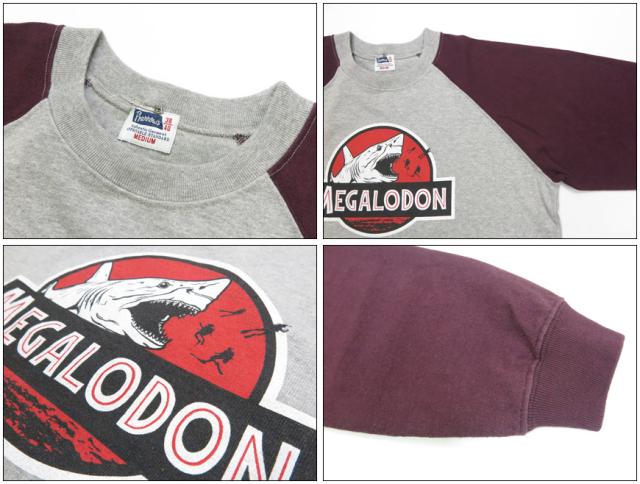 フェローズ PHERROW'S 長袖 Tシャツ プリントラグランスリーブ  "メガロドン" 25W-PRLT1 【2025年秋冬新作】