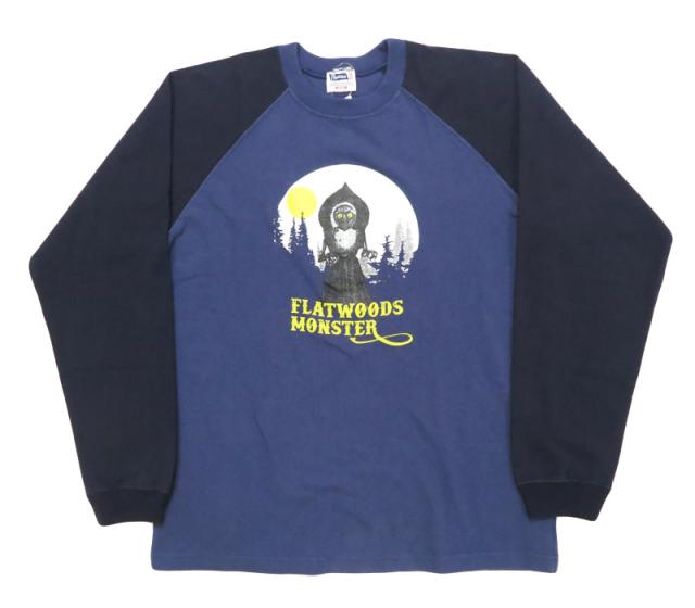 フェローズ PHERROW'S 長袖 Tシャツ プリントラグランスリーブ  ”FLAT WOOD MONSTER”　25W-PRLT2_3
