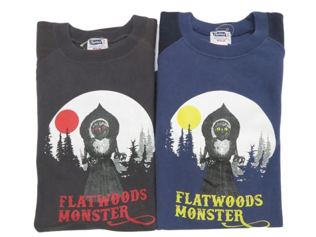 フェローズ PHERROW'S 長袖 Tシャツ プリントラグランスリーブ  ”FLAT WOOD MONSTER”　25W-PRLT2_5