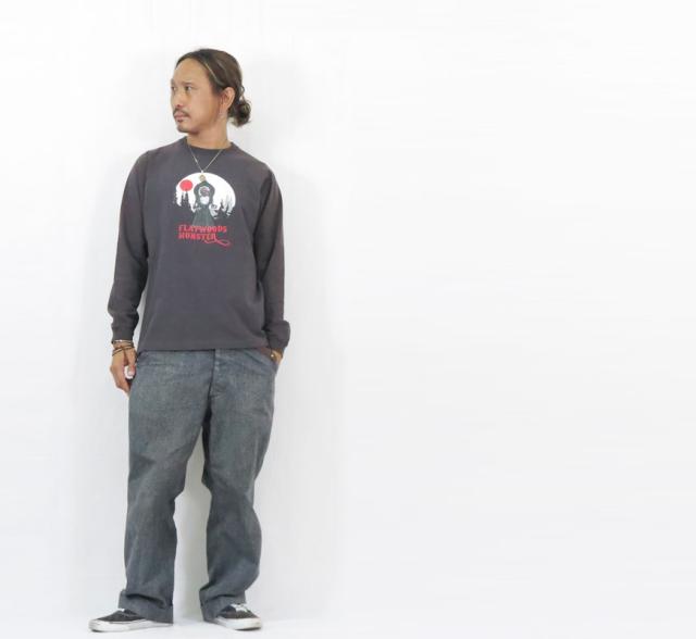 フェローズ PHERROW'S 長袖 Tシャツ プリントラグランスリーブ ”FLAT