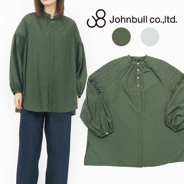 JOHNBULL ジョンブル レディース キルティング スモッグ シャツ ブラウス AS061
