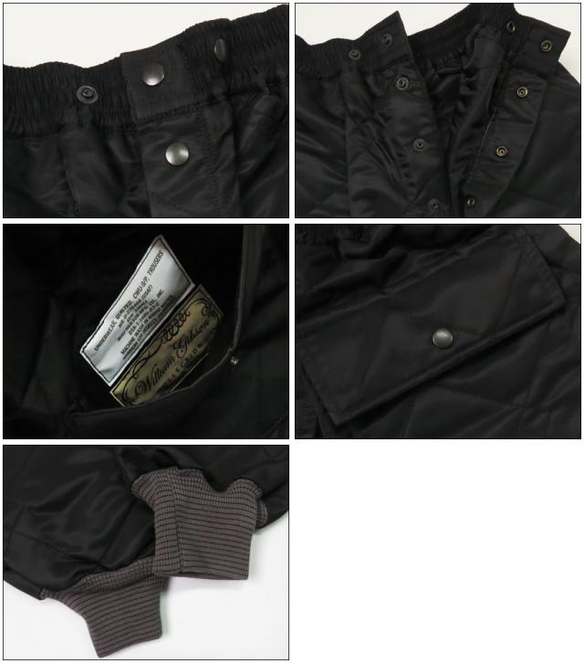 バズリクソンズ Buzz Rickson's ブラック キルティング ナイロン パンツ CWU-9/P LINER TROUSERS ウィリアムギブソン William Gibson BR42413_2