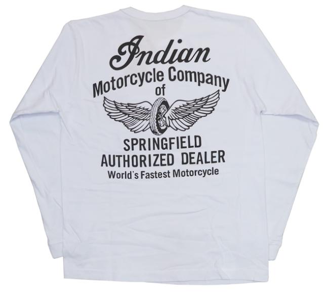 インディアンモーターサイクル Indian Motorcycle 長袖 プリント Ｔシャツ "FLYING WHEEL" Made in U.S.A IM69293