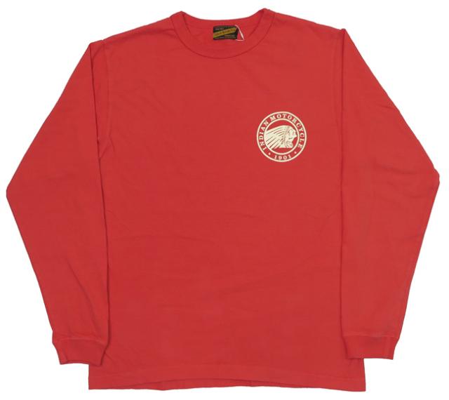 インディアンモーターサイクル Indian Motorcycle 長袖 プリント Ｔシャツ "FLYING WHEEL" Made in U.S.A IM69293