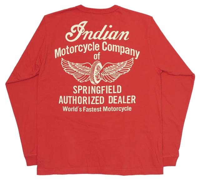 インディアンモーターサイクル Indian Motorcycle 長袖 プリント Ｔシャツ "FLYING WHEEL" Made in U.S.A IM69293