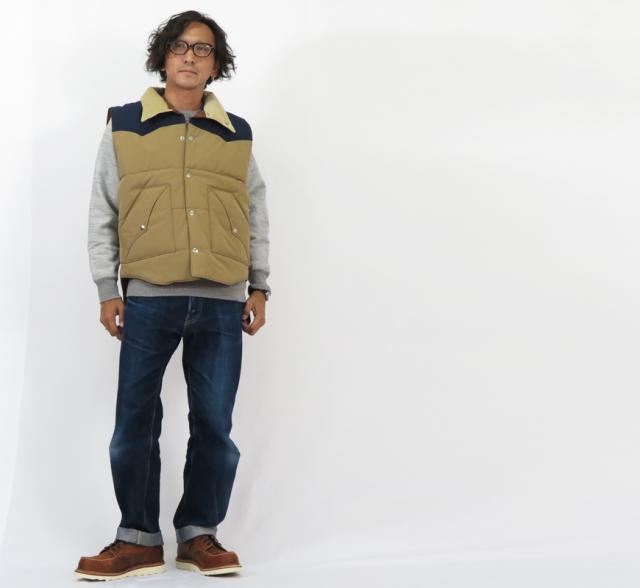 東洋 SugarCaneシュガーケーン ダウンベスト レザーヨーク L SUGARCANE