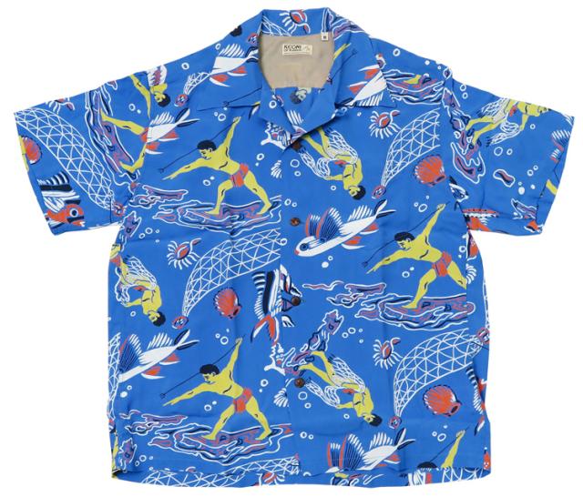サンサーフ SUN SURF KEONI OF HAWAII 半袖 レーヨン ハワイアンシャツ 
