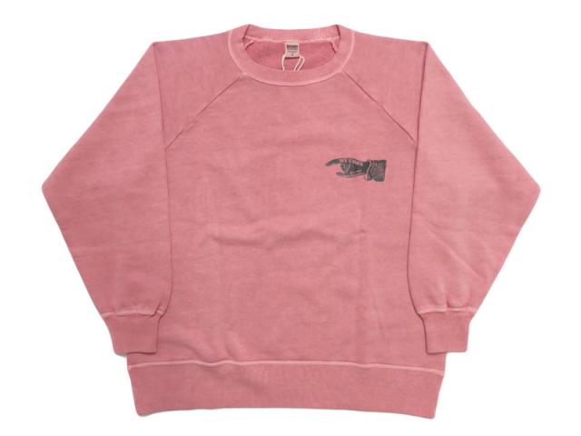 バーンズ BARNS G.O.A.T.スラブ スウェット プリント ラグランスリーブ