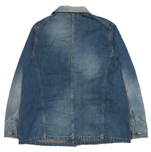 フルカウント FULLCOUNT 10.5oz ミリタリー ジンバブエデニム カバーオール チョアジャケット ユーズドウォッシュ 2015HW-2