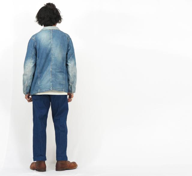 フルカウント FULLCOUNT 10.5oz ミリタリー ジンバブエデニム カバーオール チョアジャケット ユーズドウォッシュ 2015HW-2