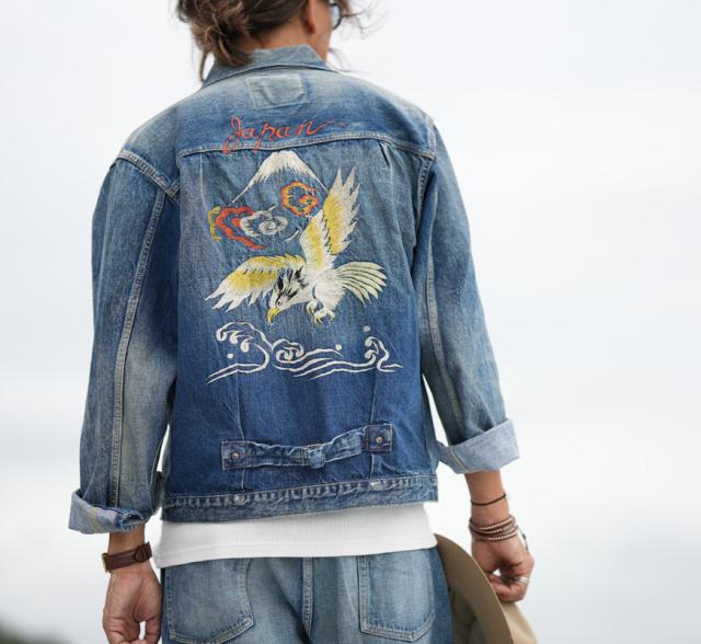 フルカウント FULLCOUNT 2016-2107E スカ刺繍 ファーストモデル 13.7oz デニムジャケット ユーズドウォッシュ More Than Real 1stモデル ジンバブエコットン 【2025年秋冬新作】