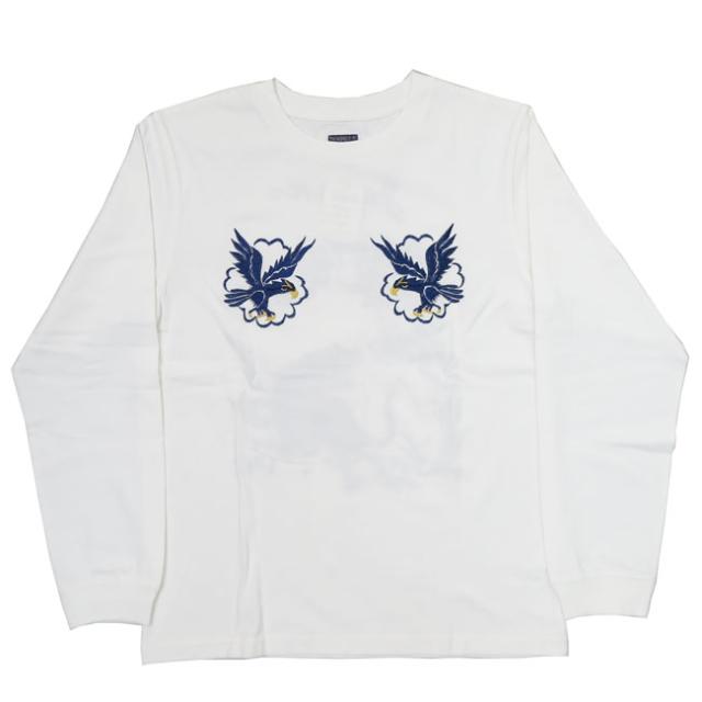 テーラー東洋 Tailor Toyo 長袖 スカ刺繍 Tシャツ EAGLE, TIGER