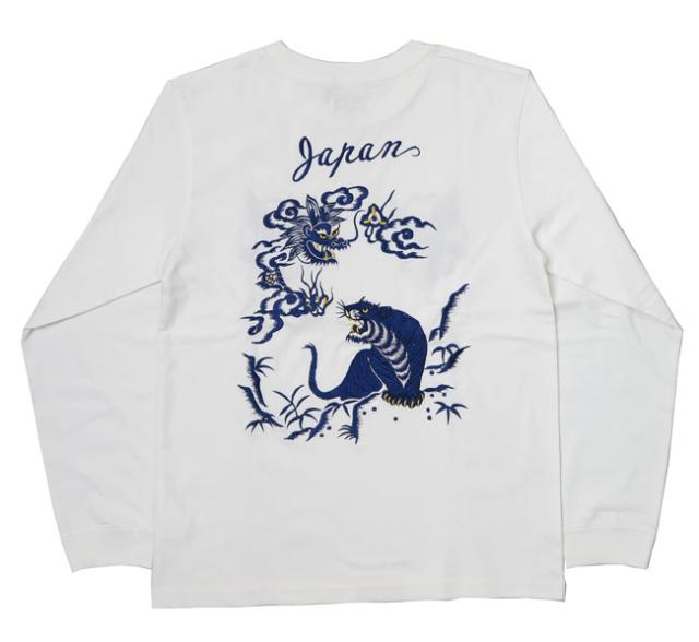 テーラー東洋 Tailor Toyo 長袖 スカ刺繍 Tシャツ EAGLE, TIGER
