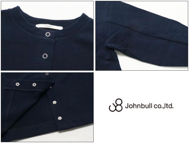 JOHNBULL ジョンブル レディース 無地 かの子 裏毛 ドットボタン カーディガン ZC823_5