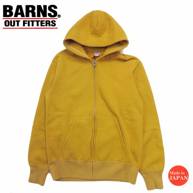 バーンズ BARNS フルジップ スウェットパーカー フラットシーマー ジップアップ 限定カラー  COZUN ZIP PARKA BR-3010LTD-26